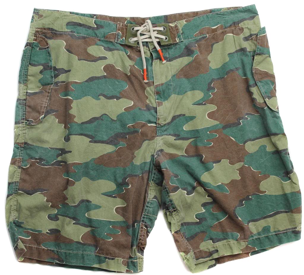 Ralph Lauren Men's Camo Green Canvas Swim Shorts - Quick-Dry Comfort for Pool, Beach & Summer Vacations