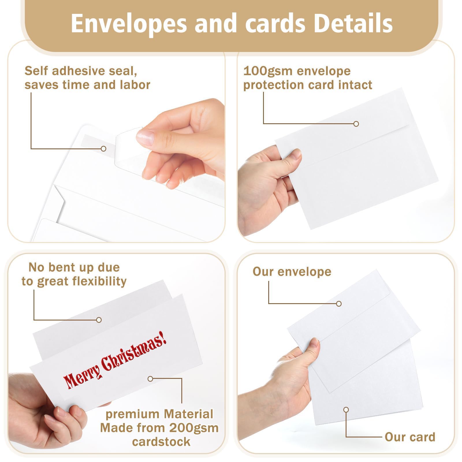 25 Pack 4x6 Blank White Invitation Cards with Self-Seal Envelopes | Premium Cardstock for DIY Greeting Cards, Wedding Invitations, Photo Cards | Perfect for Handmade Crafts, Party Invites & Special Occasions