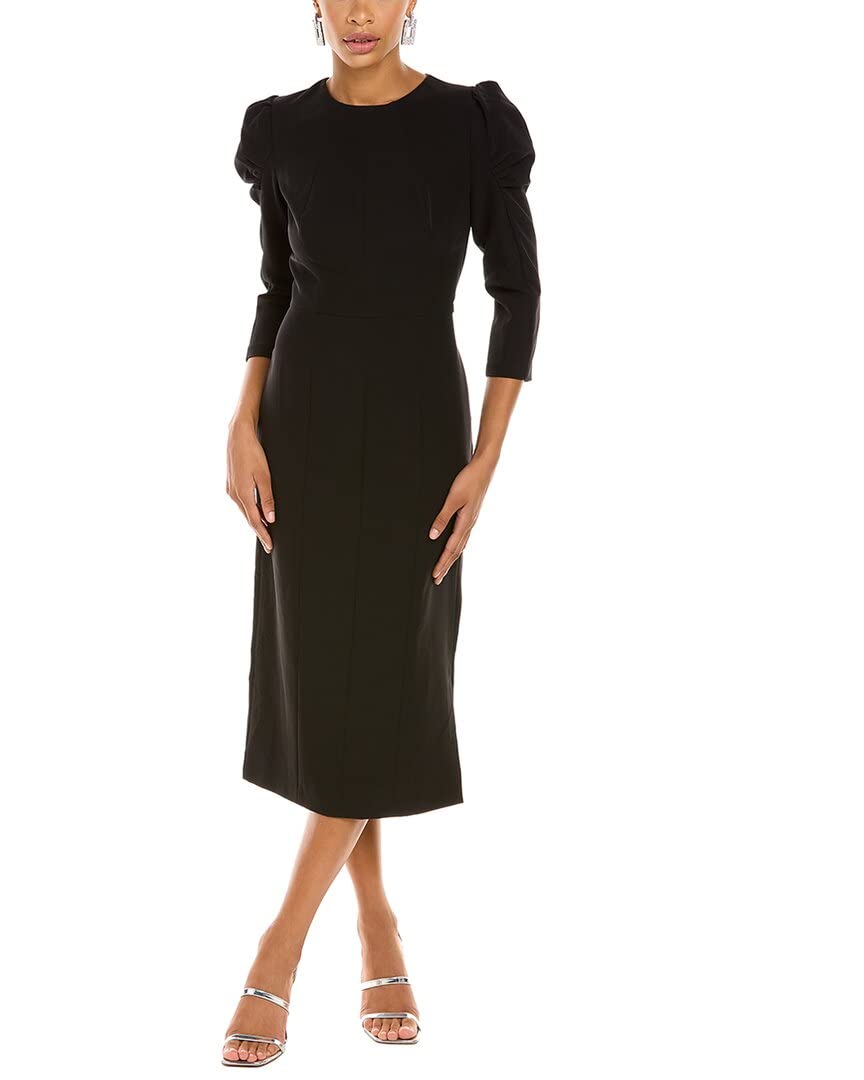 Kay Unger Women's Black Midi Dress Size 2 | Elegant Formal & Cocktail Party Attire | Perfect for Weddings, Evening Events & Special Occasions
