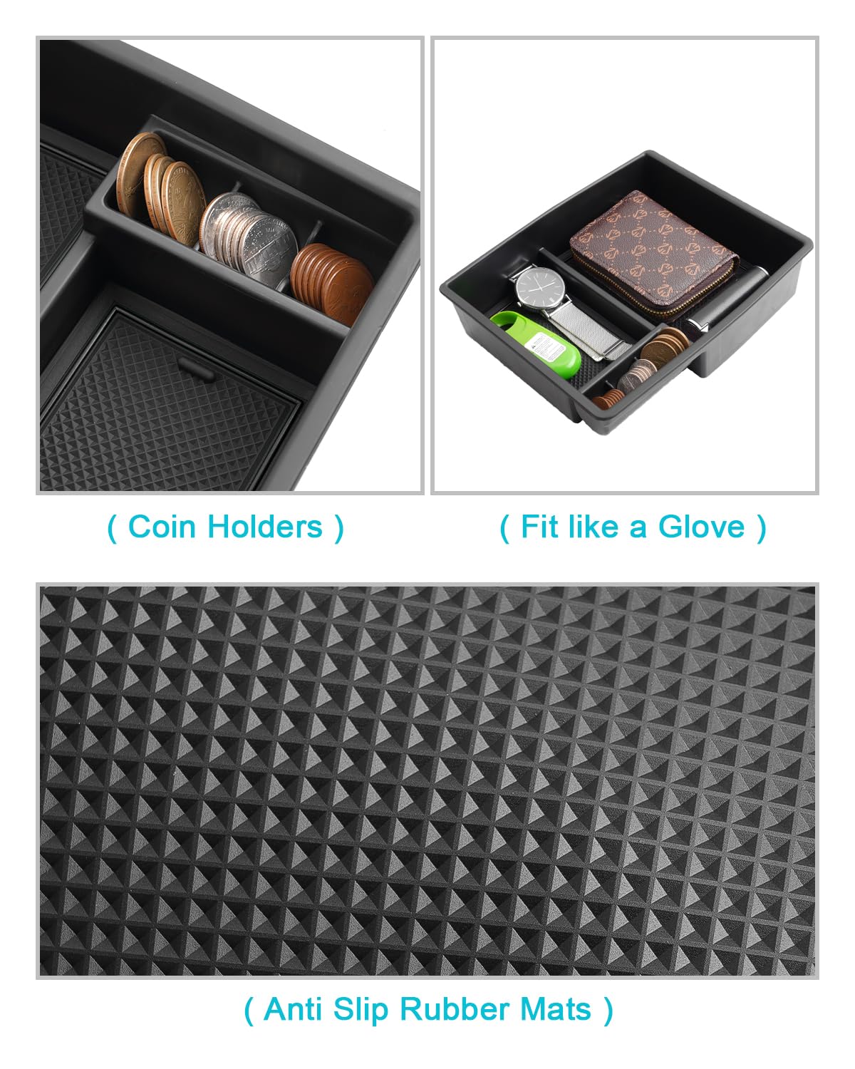 2024-2025 Toyota Tacoma Center Console Organizer Tray - Custom Fit Armrest Storage Box for Tacoma Accessories | Perfect for Road Trips, Daily Commute & Organized Car Interior