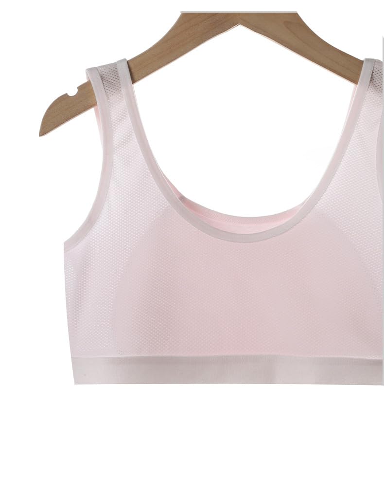 Seamless Training Bras for Girls - Soft Cami Bralettes & Sports Striped Vest for Teens | Comfortable First Bras for School, Gym & Everyday Wear