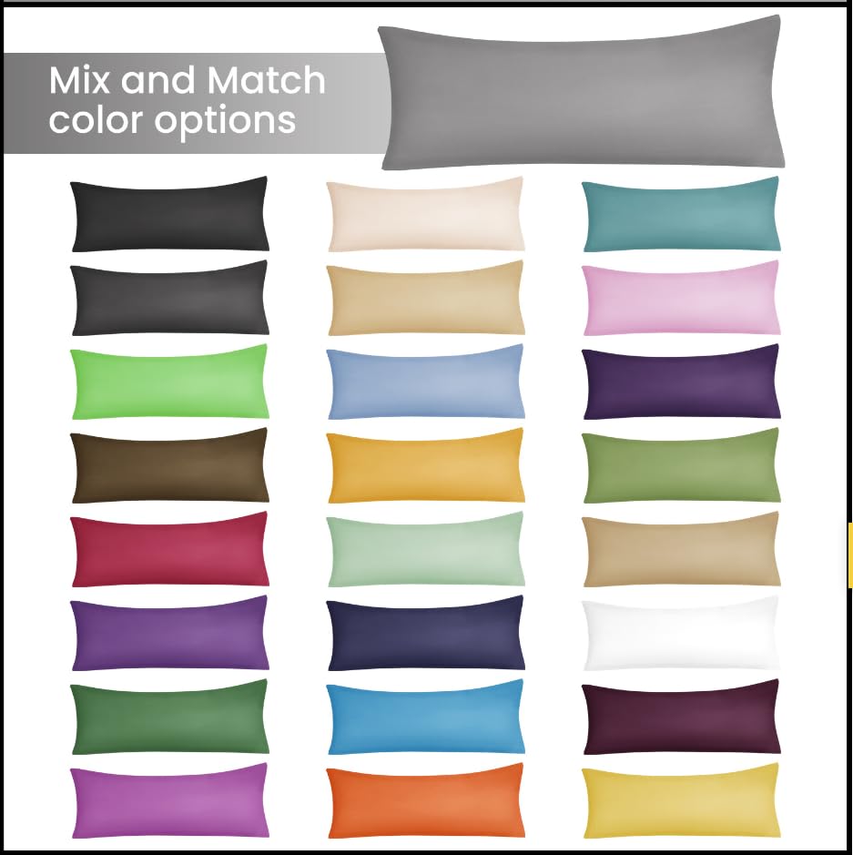 EVOLIVE Ultra Soft Microfiber Body Pillow Cover 21
