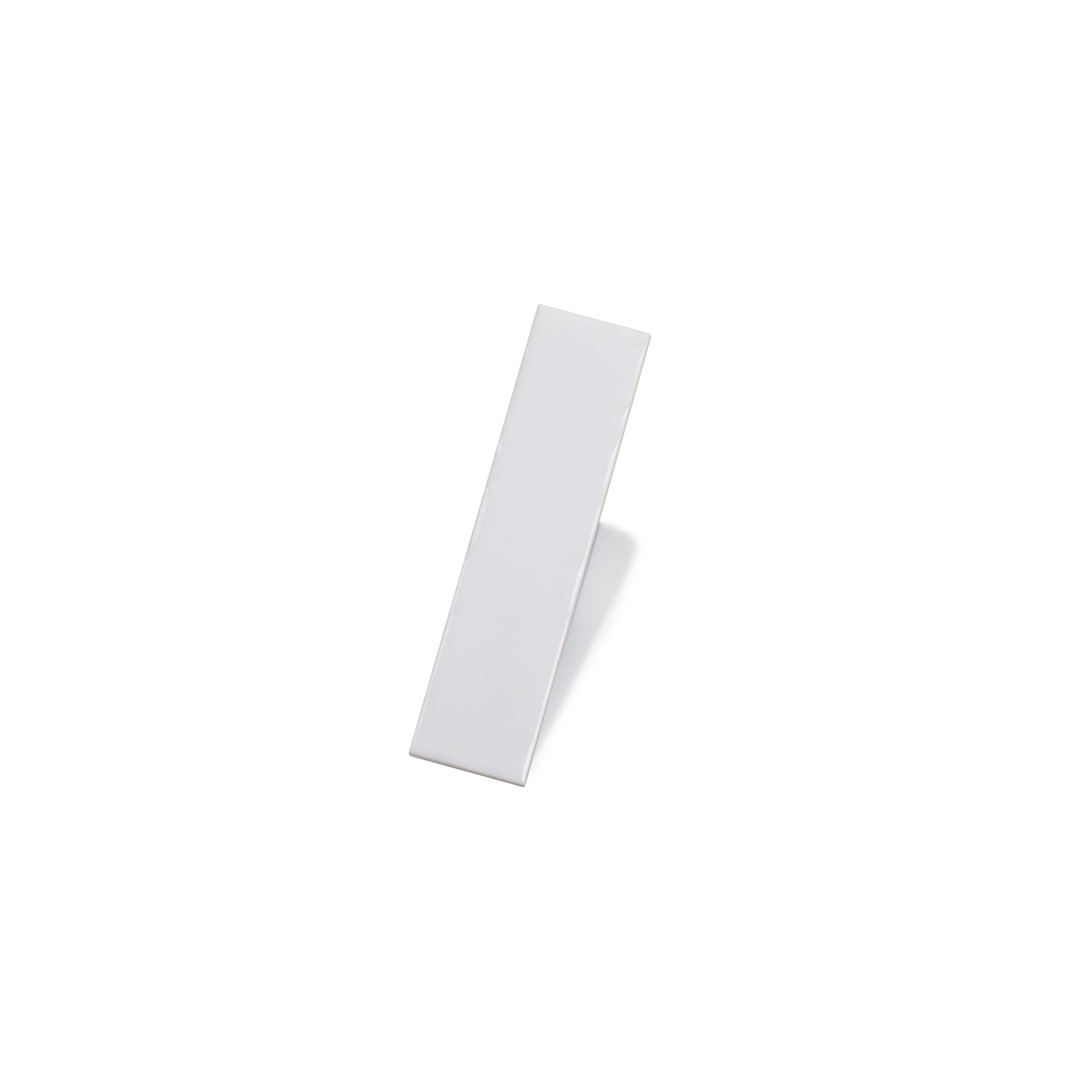 Glossy White Ceramic Wave Tile 50x200mm - Waterproof Bathroom & Kitchen Backsplash Sample for Modern Home Decor