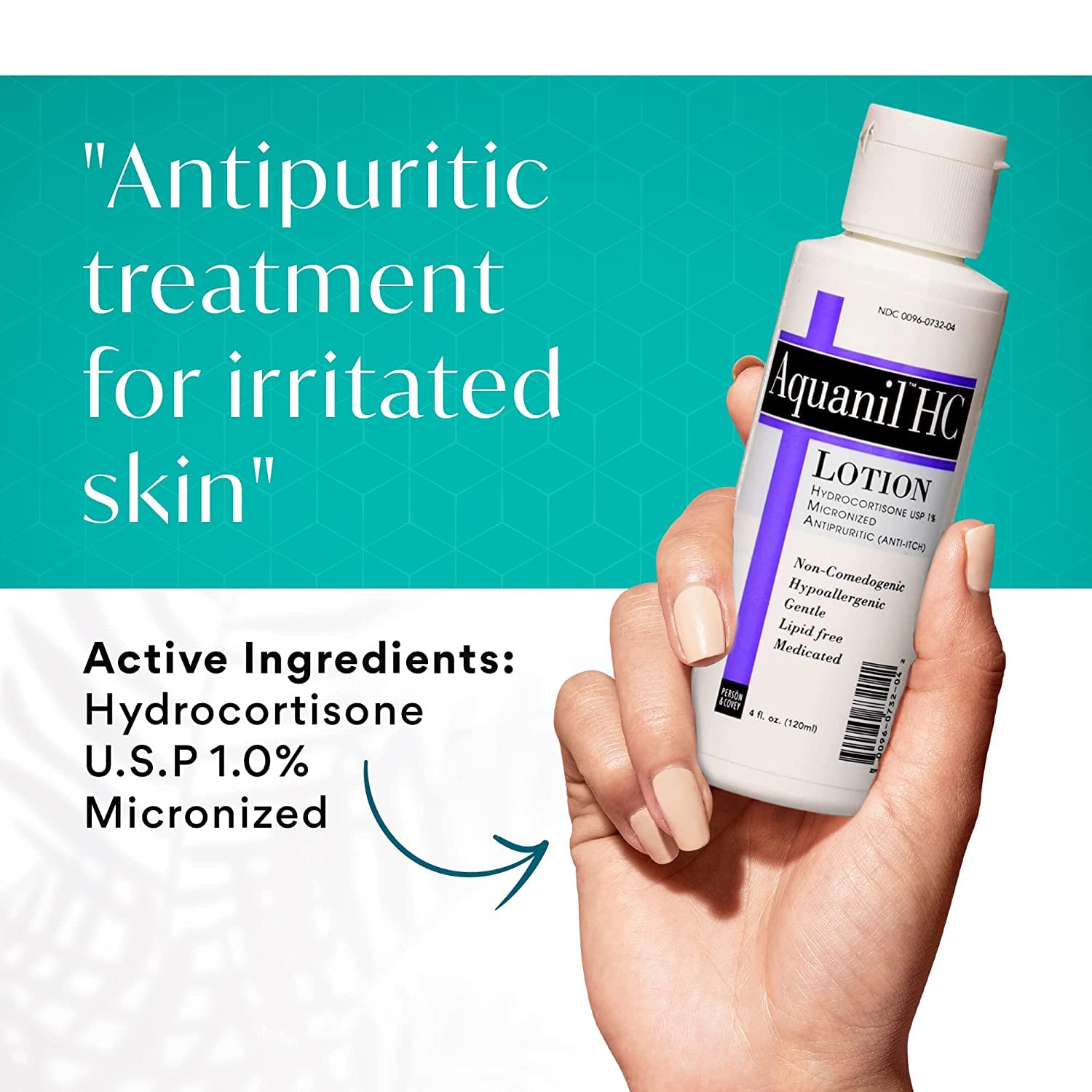 Aquanil HC Lotion 4 oz (Pack of 3) - Fragrance-Free Moisturizing Lotion for Dry, Sensitive Skin - Perfect for Eczema & Dermatitis Relief at Home or Travel