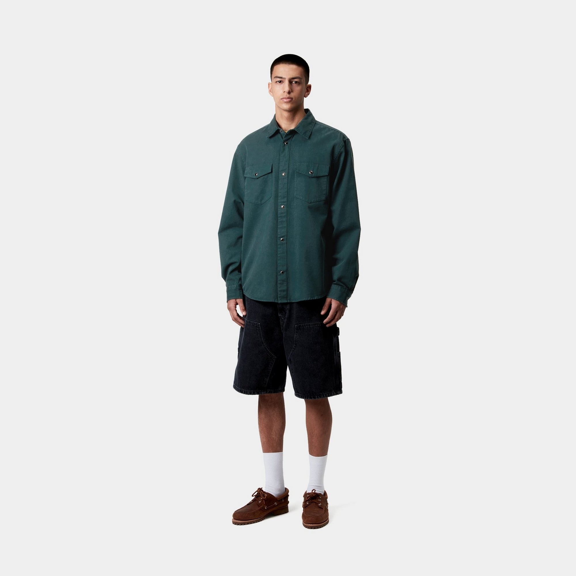 Santa Fe Shirt for Men | Deep Lagoon Color | Casual Button Down Shirt | Perfect for Outdoor Adventures & Travel