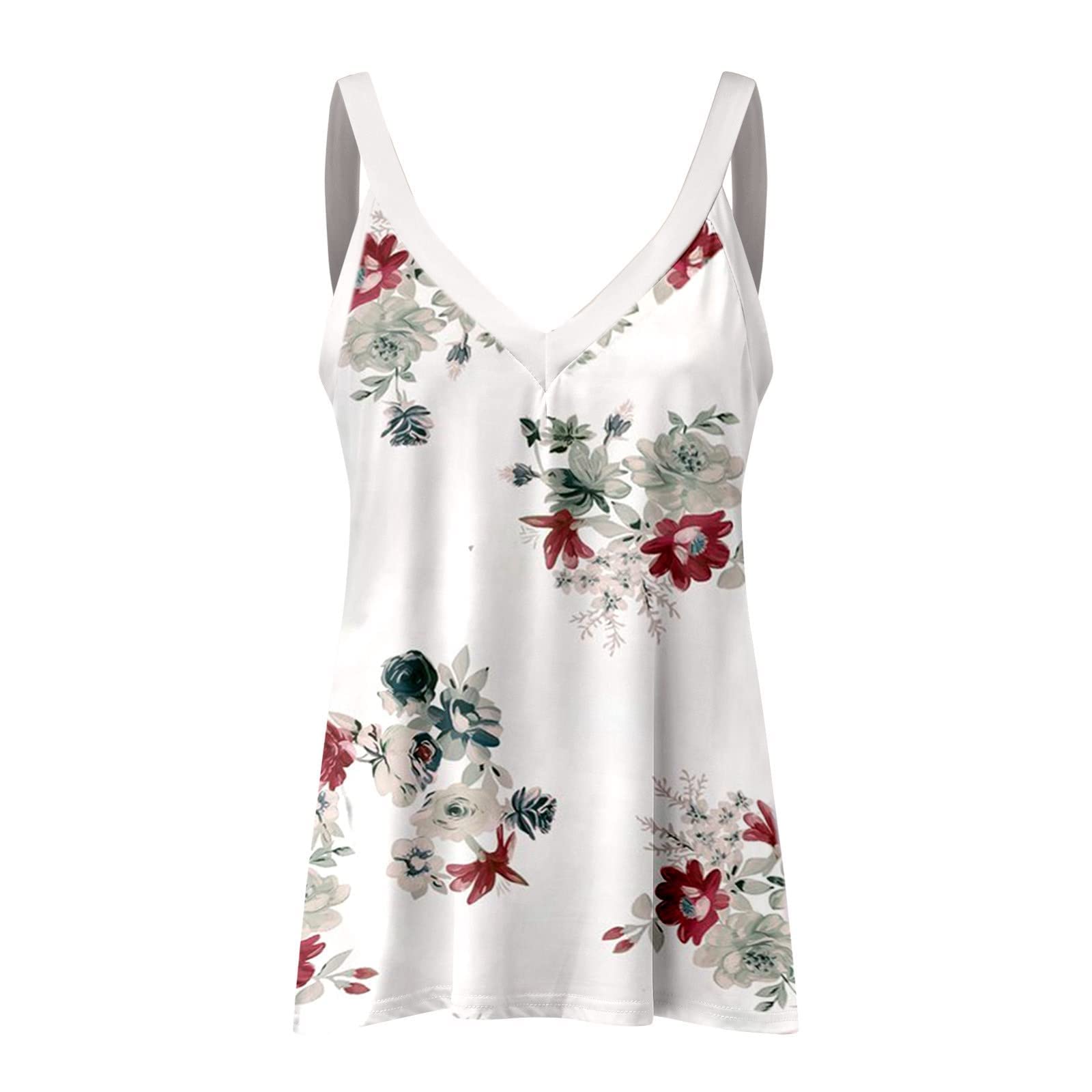 Trendy Women's V-Neck Sleeveless Tank Top - Summer Casual Cami Blouse & Tunic Tee for Everyday Wear, Gym, and Beach Outfits