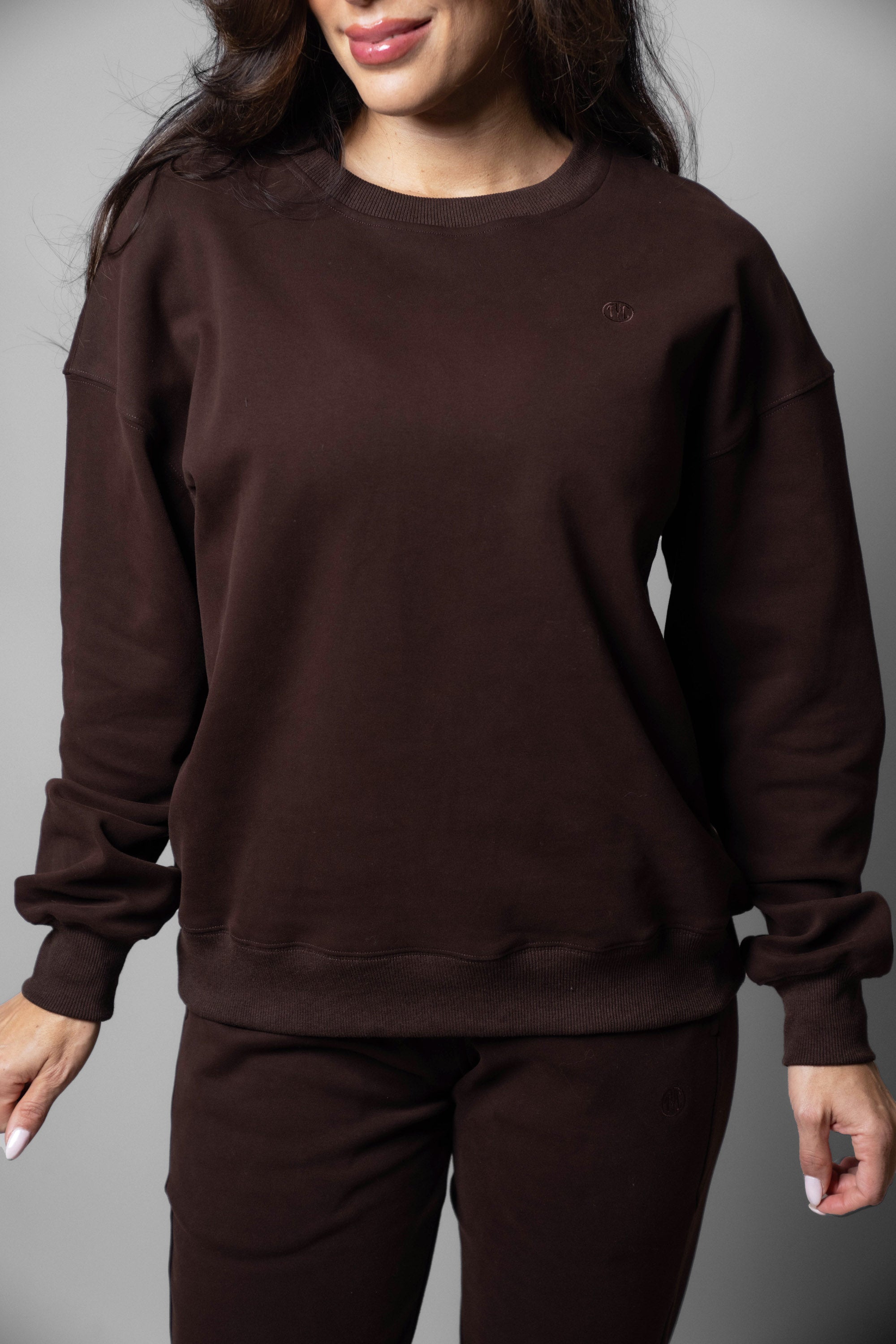 Premium Women's Luxury Loungewear Set - Soft Cotton Crewneck Sweatshirt & Lounge Pants for Home, Yoga & Relaxation