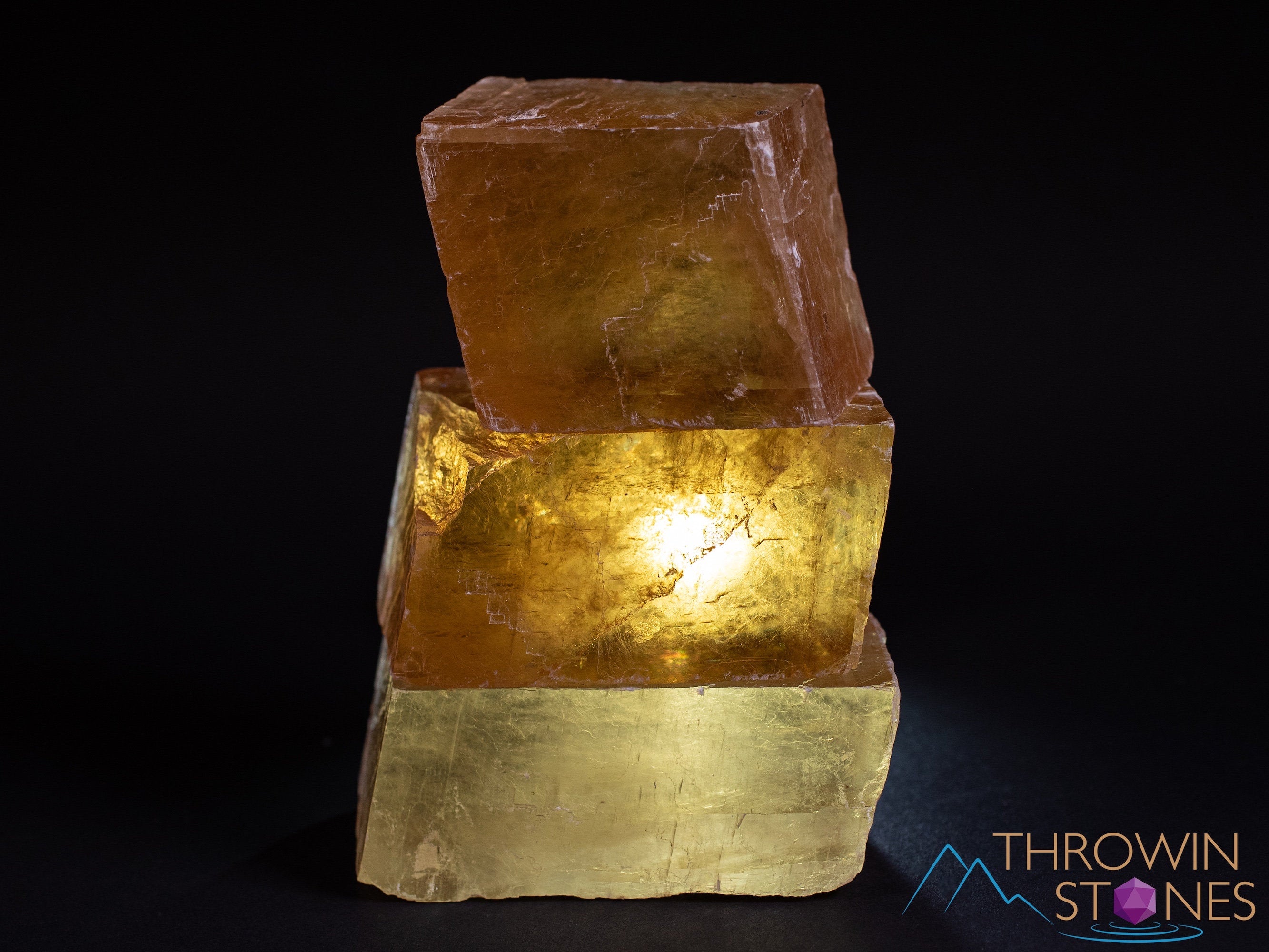 Orange Calcite Raw Crystal - Medium Rhombohedron Shape for Metaphysical Healing, Home Decor, and Crystal Collection | Perfect for Meditation, Energy Work, and Spiritual Decor (E1461)