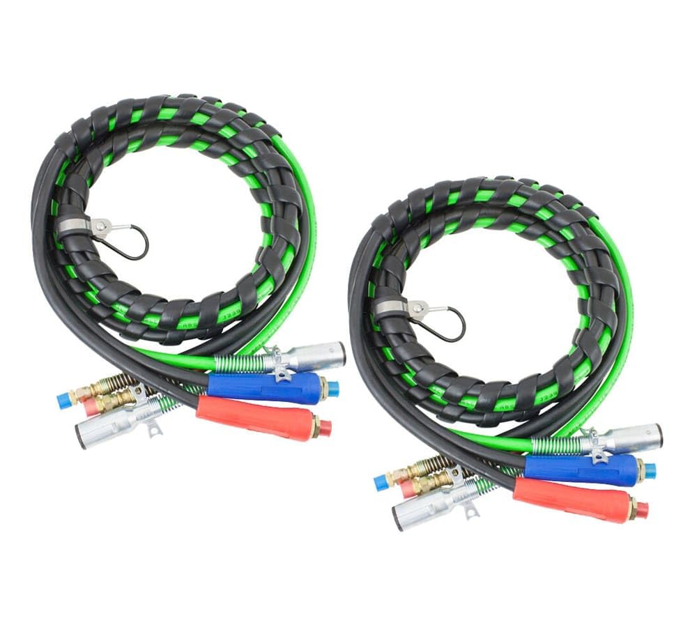 Mytee 3-in-1 Rubber Air Hose & Cable Wrap (2 Pack, 12ft) for Garage & Workshop