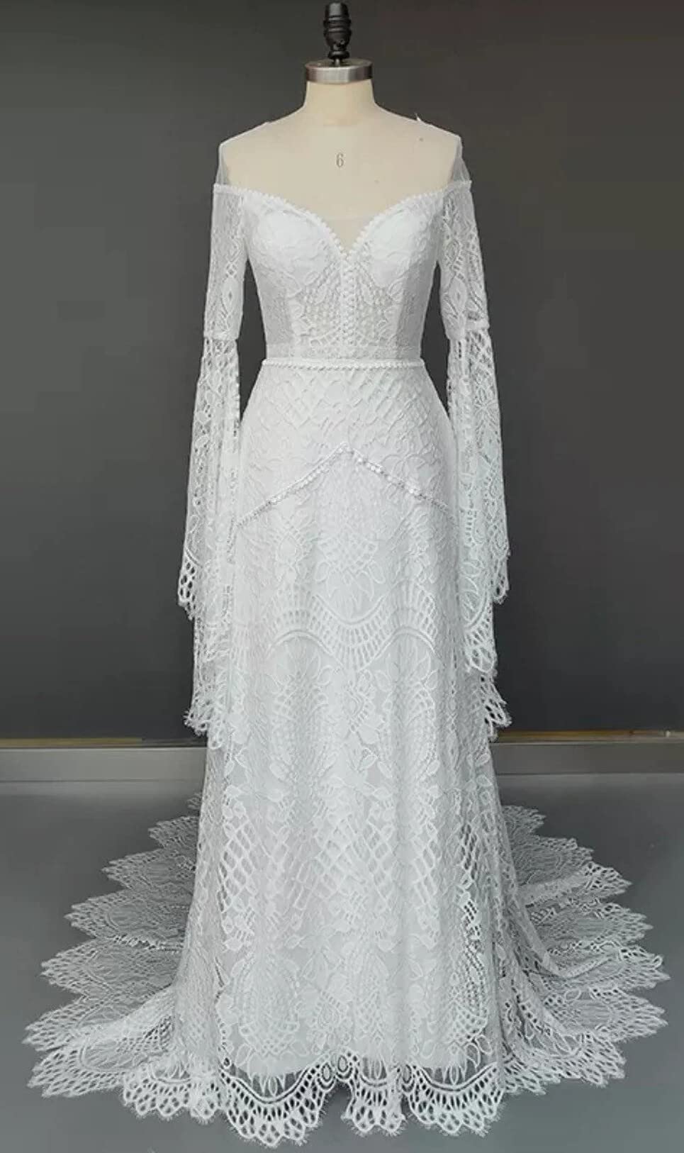 Plus Size Boho Wedding Dresses for Women – Long Sleeve Lace Beach Bridal Gowns | Bohemian Style for Outdoor, Beach & Garden Weddings