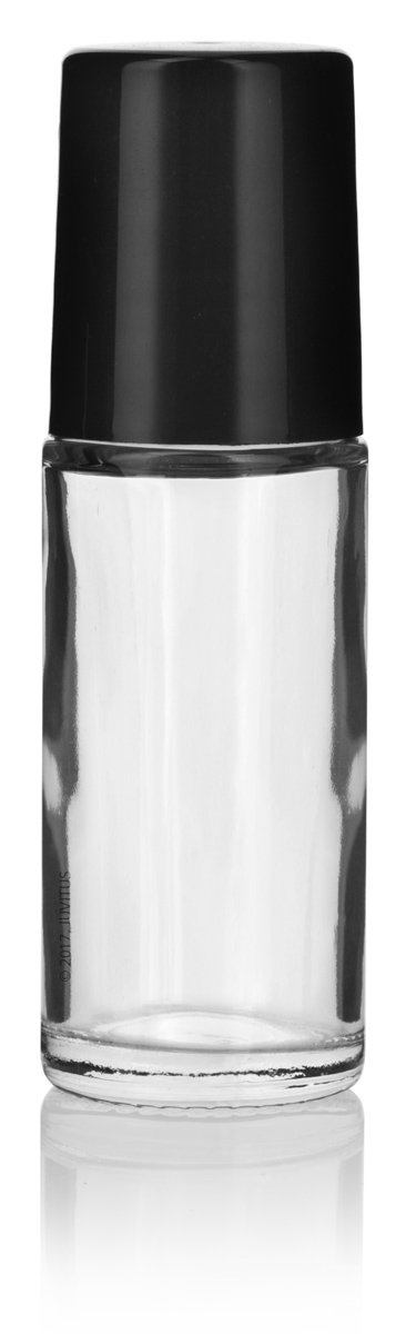 JUVITUS 1 oz (30 ml) Clear Glass Bottles - 4 Pack with Heavy Wall Design, Includes Funnel & Labels - Perfect for Essential Oils, DIY Beauty Products, and Travel-Sized Liquids