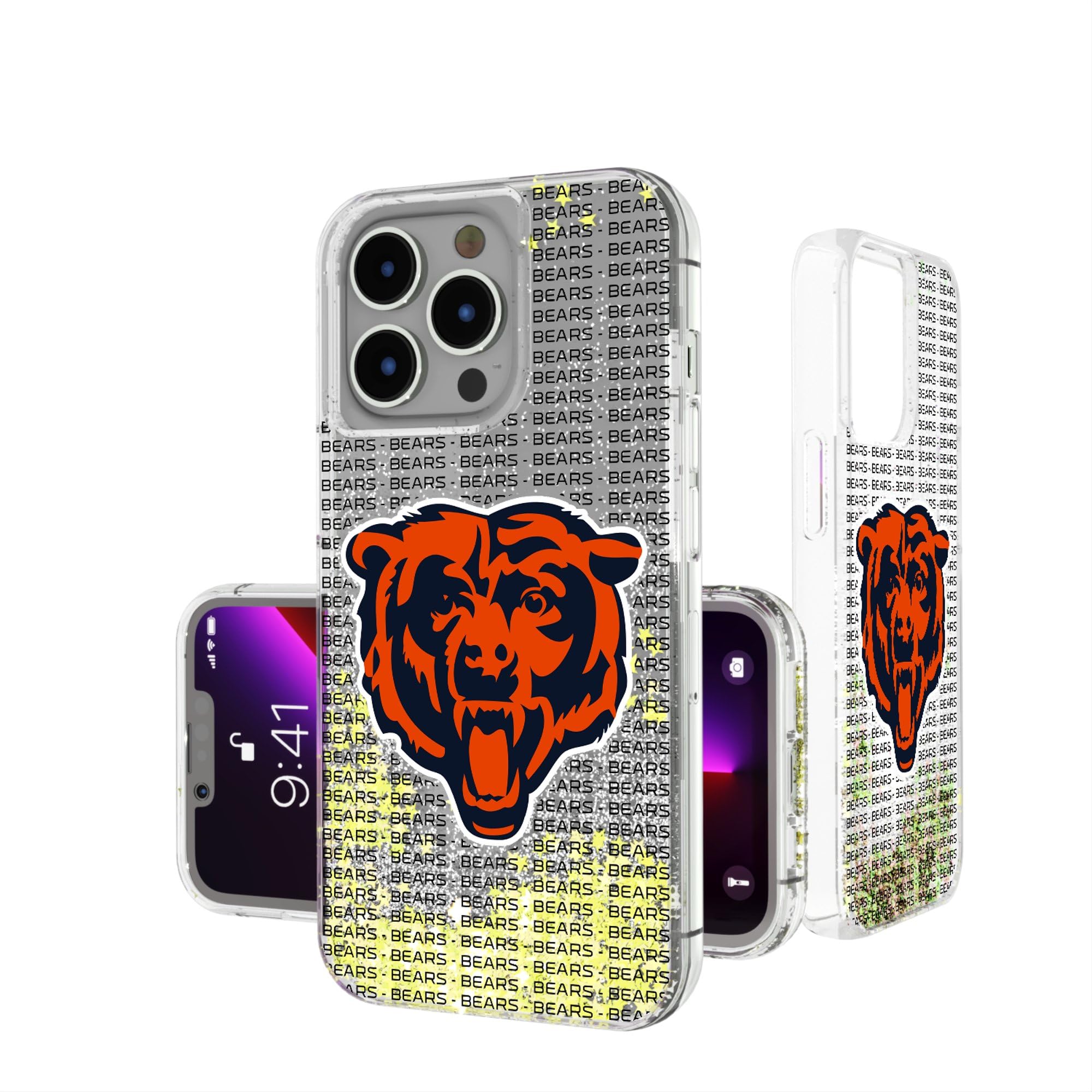 Chicago Bears Glitter iPhone Case - Team Logo Design, Shockproof & Scratch-Resistant - Perfect for Game Day, Fan Events & Everyday Use