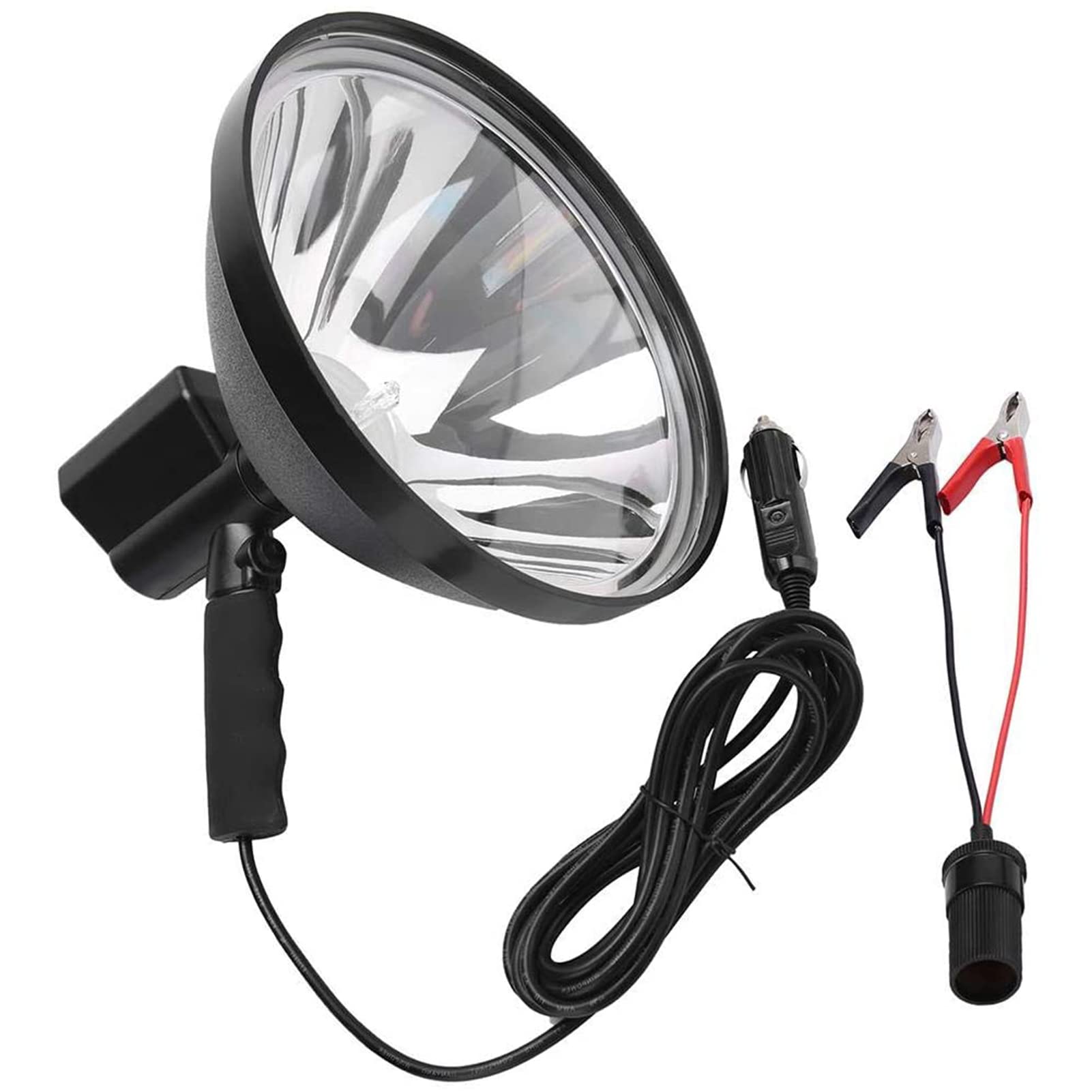 Garosa 100W HID Portable Xenon Spotlight - 12V DC Handheld Flashlight with Spot Beam for Hunting, Camping, Fishing & Boat Use - 9 Inch Durable Work Light for Outdoor & Indoor Activities (Black)