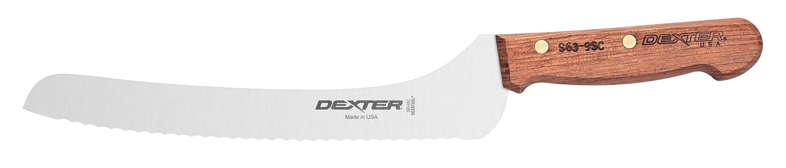 Dexter 9-Inch Scalloped Offset Sandwich Knife - Stainless Steel Serrated Bread Knife for Slicing, Cutting & Serving - Perfect for Sandwiches, Cakes, Bread & Deli Meats