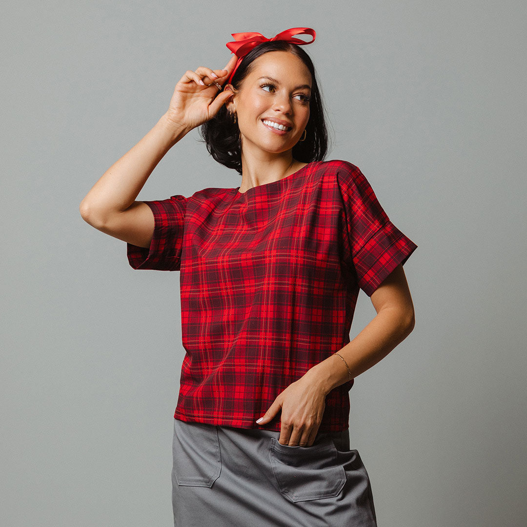 Premium Boss Tee in Classic Frasier Plaid - Stylish Casual Shirt for Men | Perfect for Office, Weekend Outings & Date Nights