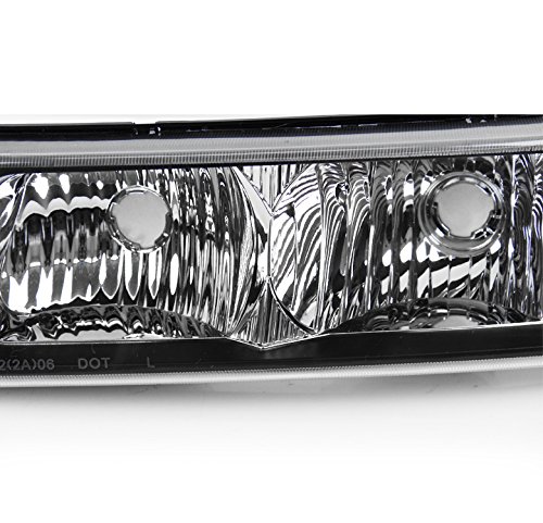Chevy Silverado Avalanche Front Bumper Turn Signal Lights - Black/Amber LED Replacement for Improved Visibility & Safety | Perfect for Off-Roading, Night Driving & Custom Truck Upgrades