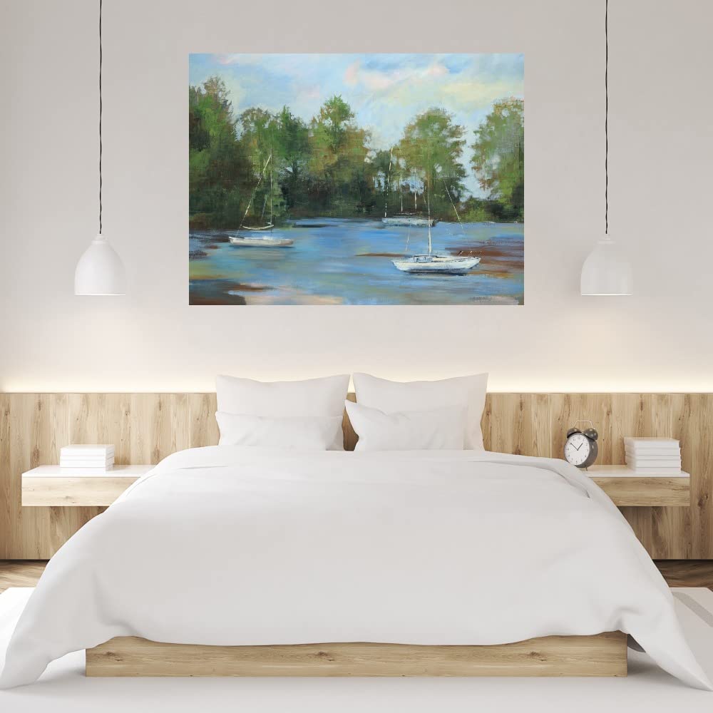 Liz Jardine Fine Art Canvas Wall Decor - Safe & Sound Painting for Living Room, Bedroom, Bathroom, Kitchen, Office, Bar & Dining Room - Ready to Hang 43x32 Inches - Perfect for Home Decor & Gift Giving