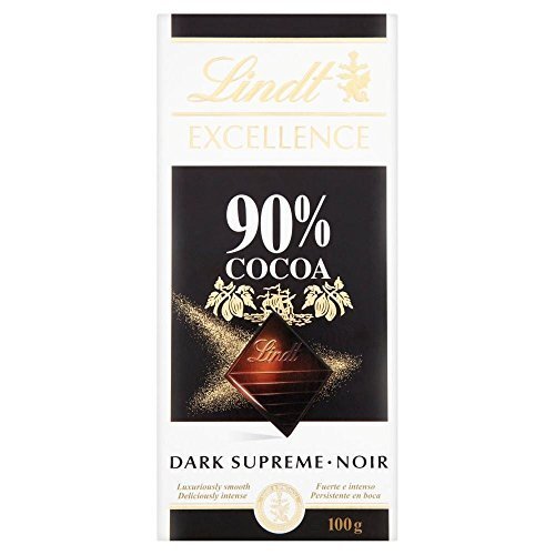 Lindt Excellence Supreme 90% Cocoa Dark Chocolate Bar - 100g | Premium Swiss Chocolate for Baking, Gifts & Healthy Snacking