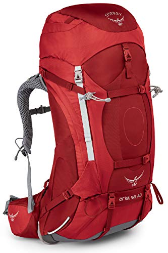 Osprey Ariel AG 55 Women's Backpacking Backpack - Lightweight Hiking Pack with Anti-Gravity Suspension for Outdoor Adventures, Travel & Camping