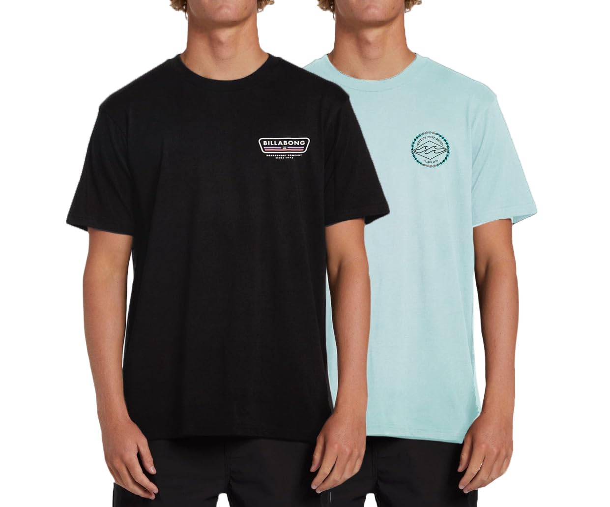 Billabong Big and Tall Men's Cotton T-Shirts 2-Pack - Soft Summer Beach Tees for Casual Wear & Outdoor Activities