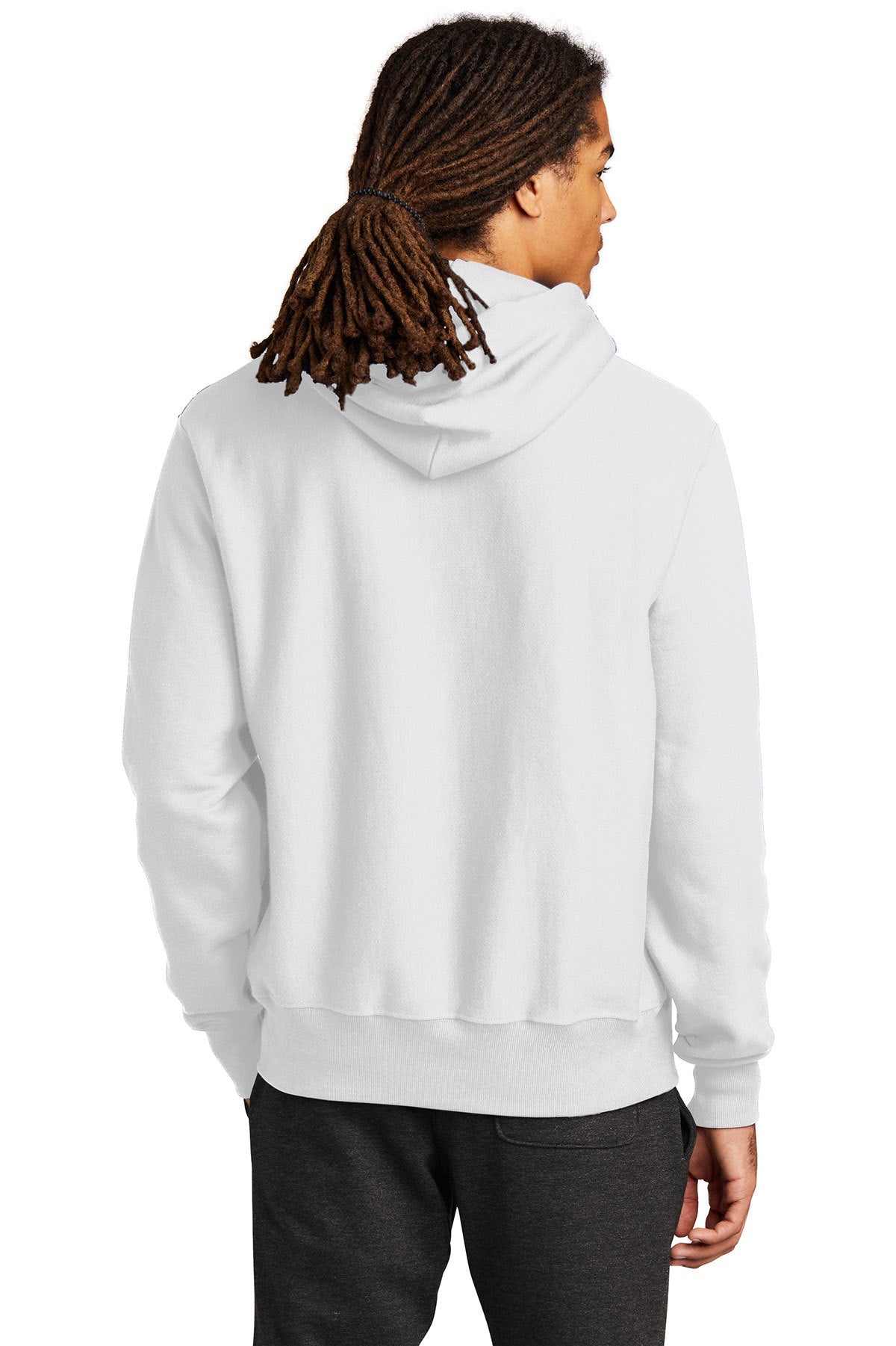 Champion Reverse Weave Hooded Sweatshirt for Men & Women - Soft Cotton Pullover with Kangaroo Pocket - White - Perfect for Gym, Casual Wear & Street Style