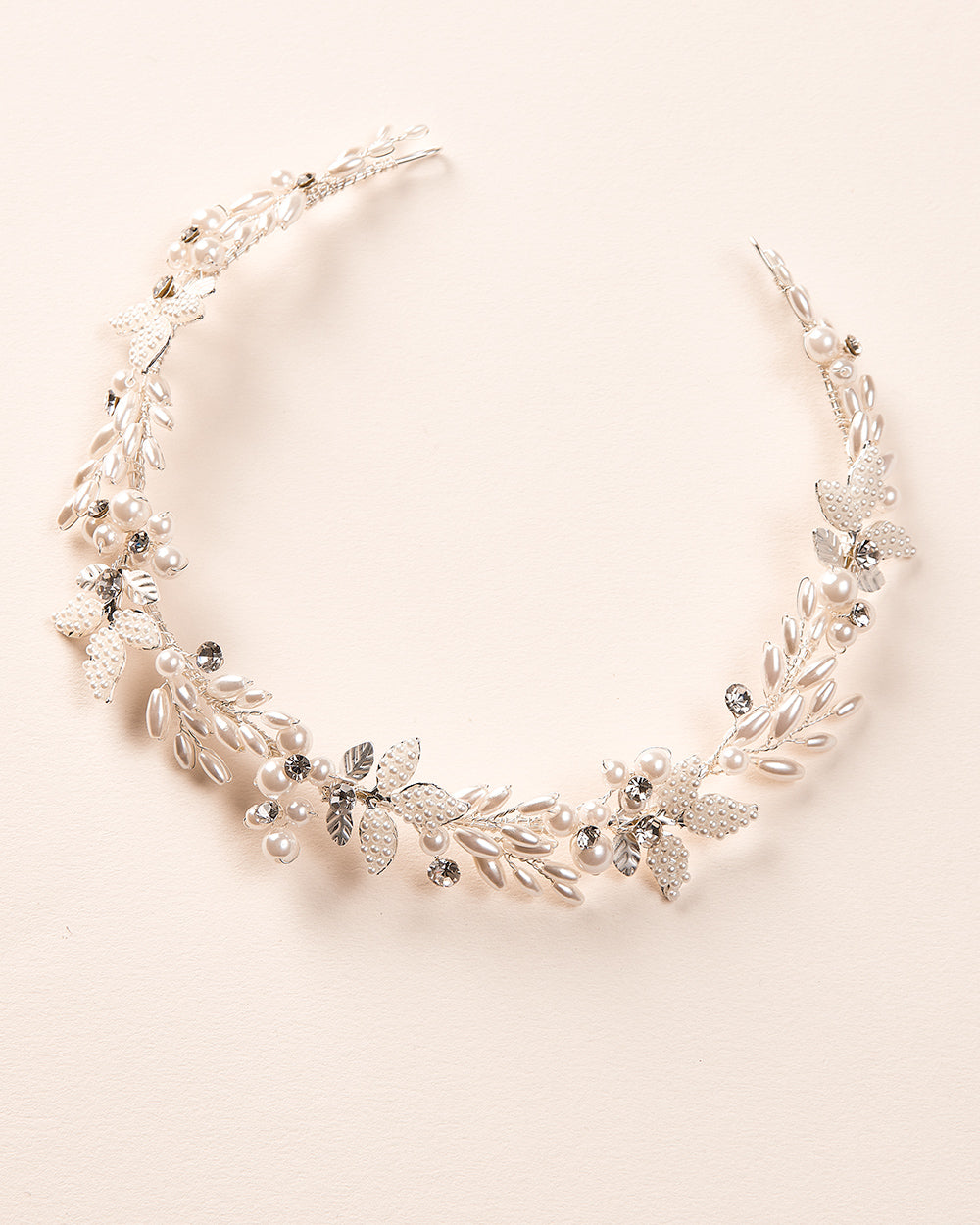 Morgan Pearl Hair Vine - Elegant Bridal Hair Accessory for Weddings, Prom & Special Occasions | Handmade Pearl Headpiece with Crystal Accents
