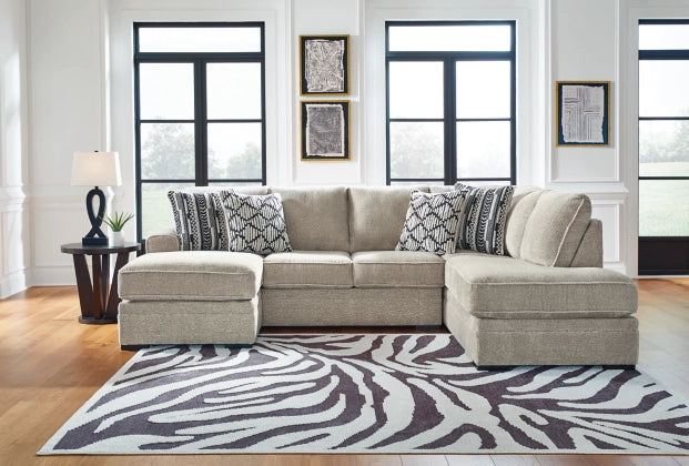Calnita 2-Piece Sectional Sofa with Right-Hand Facing Chaise - Modern Living Room Furniture for Small Spaces & Apartments