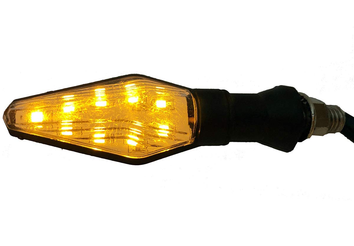 2007 Kawasaki Eliminator 125 LED Sequential Turn Signals - Black Motorcycle Blinkers & Indicators for Enhanced Visibility & Safety | Perfect for Night Riding & Custom Bike Upgrades
