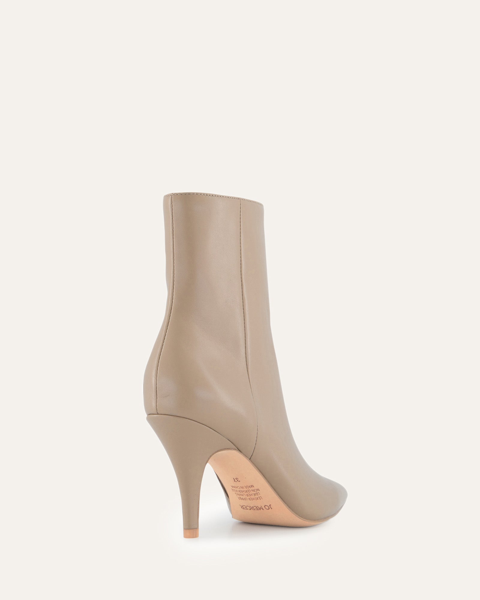 LOTTIE Women's High Ankle Boots Taupe Leather - Stylish Comfort for Fall & Winter Fashion, Office Wear & Casual Outings