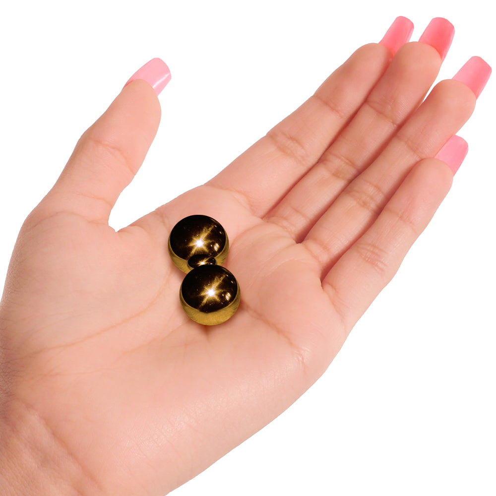 Premium Gold Ben Wa Balls for Women - Kegel Exercise Weights for Pelvic Floor Strength & Intimate Fitness - Perfect for Home Workouts & Sensual Wellness