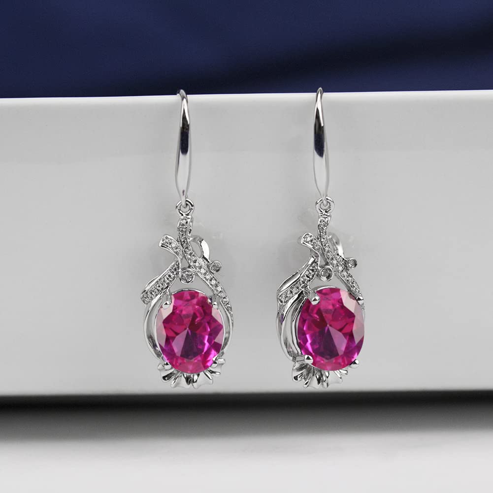 925 Sterling Silver Dangle Earrings for Women - Trendy Shiny Cubic Zirconia Drop Earrings - Perfect Gift for Birthday, Anniversary & Special Occasions