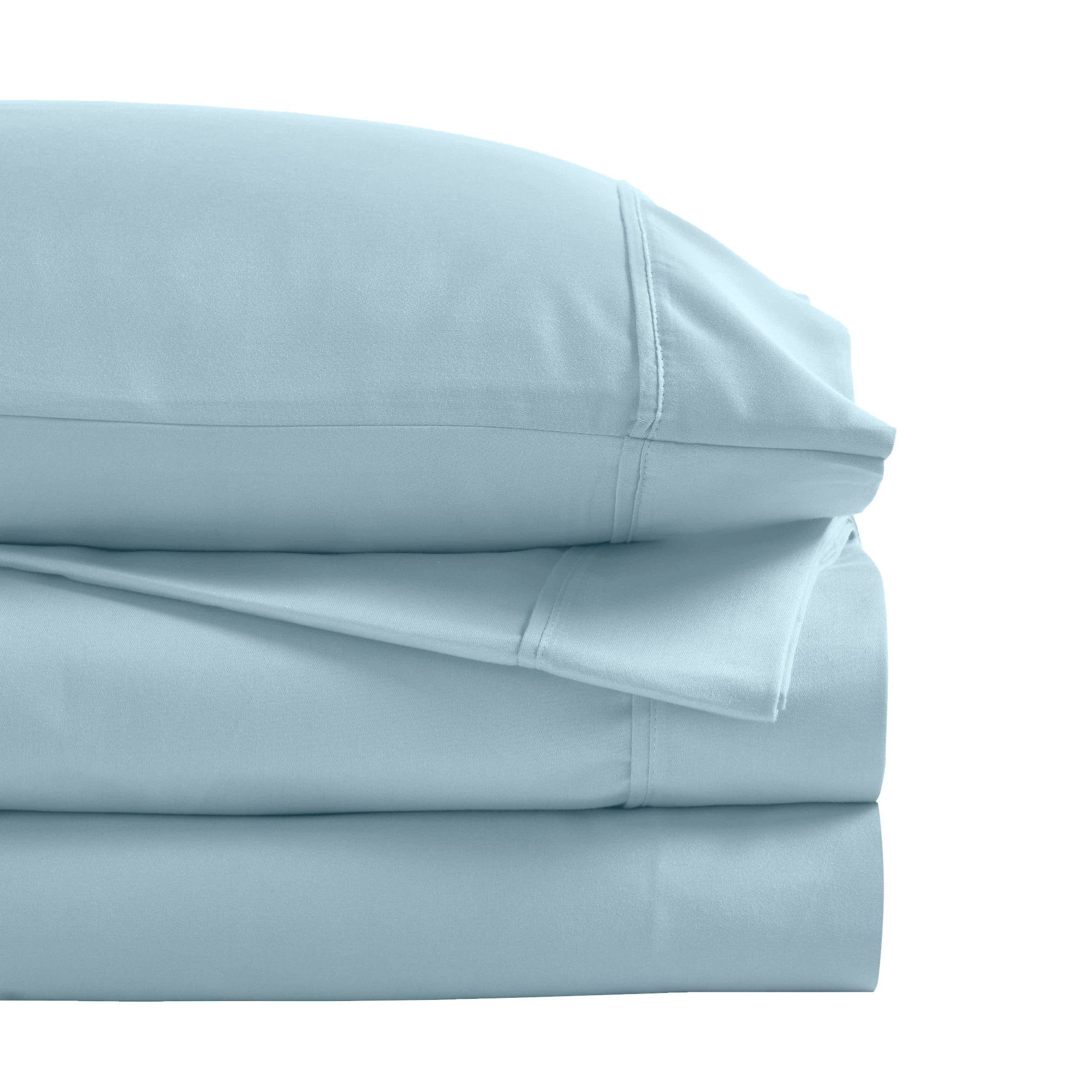 1200 Thread Count Cotton Rich Solid Deep Pocket Bed Sheet Set - Queen Size, Ultra Soft & Breathable - Perfect for Luxury Hotels, Guest Rooms & Master Bedrooms