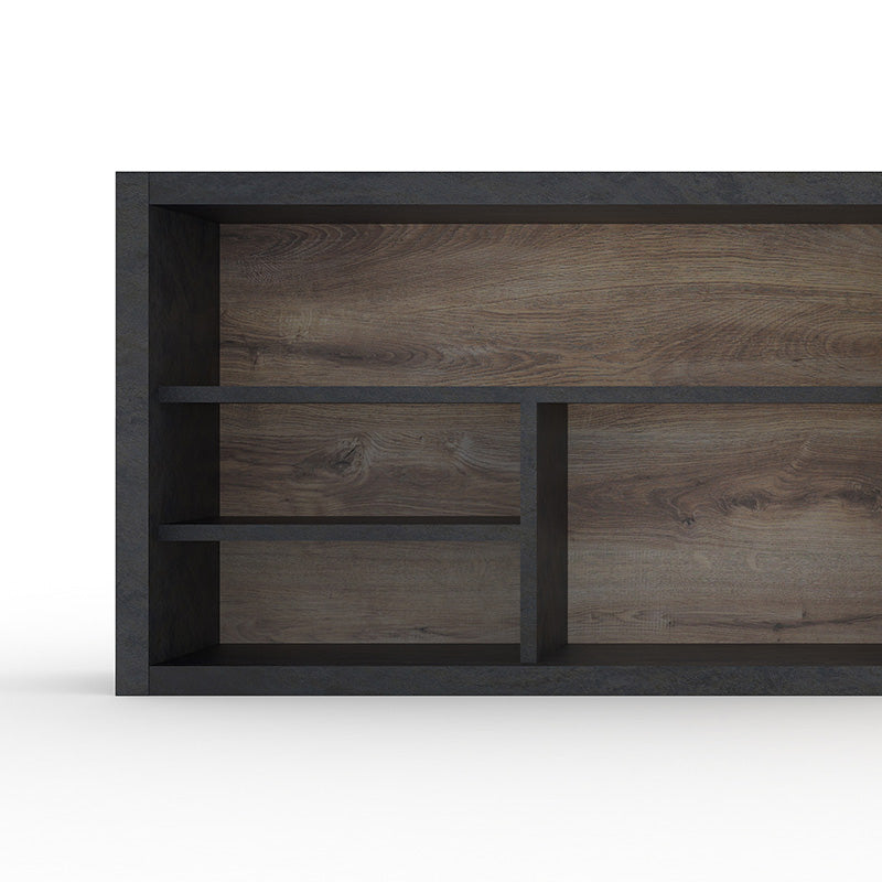 ARTO 240cm TV Stand with Storage - Warm Oak & Black Finish - Modern Entertainment Center for Living Room, Bedroom & Home Theater