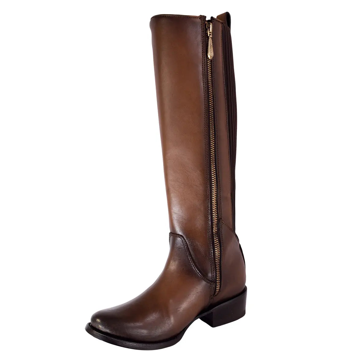 1X4FRS Women's Fashion Leather Studded Tall Boots - Casual Maple Cuadra Boots for Everyday Wear & Outfits