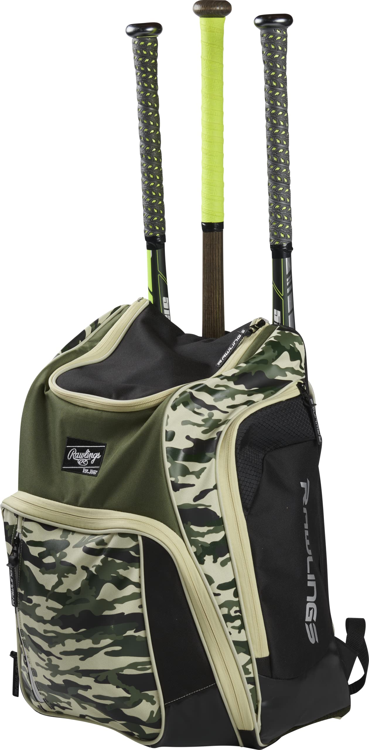 Rawlings Legion Backpack Equipment Bag for Baseball & Softball - Durable Sports Gear with Multiple Styles - Perfect for Practice, Games & Travel