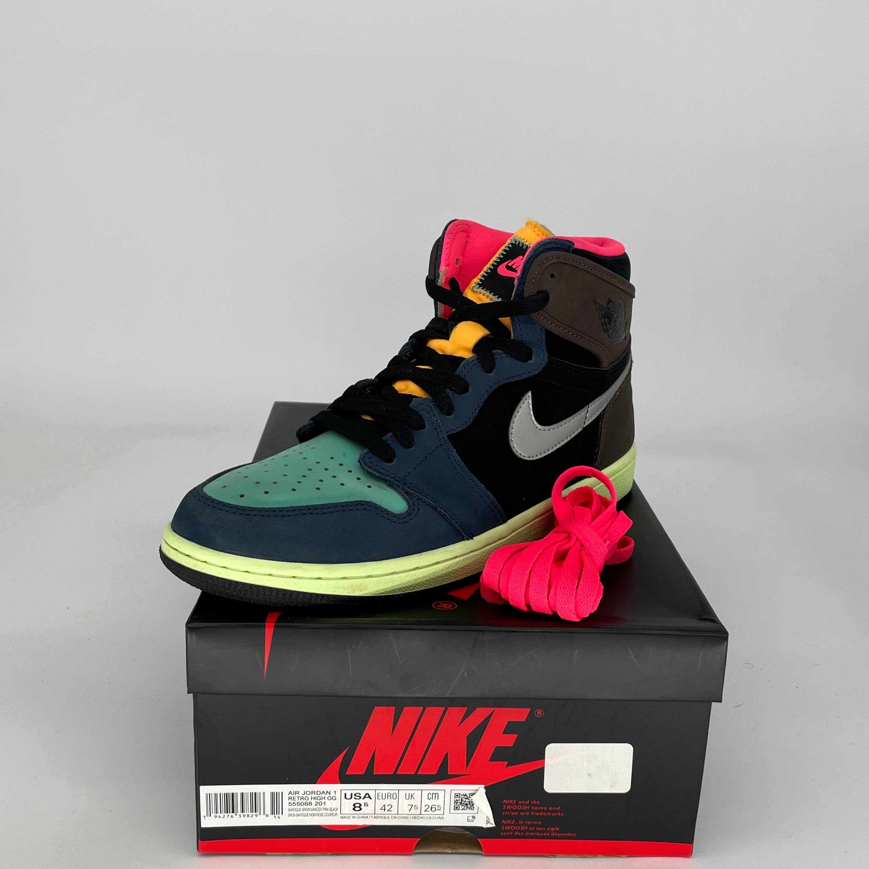 AIR JORDAN 1 BIO HACK Sneakers Men's Size 8.5 (555088-201) - Retro Basketball Shoes for Streetwear & Casual Outfits