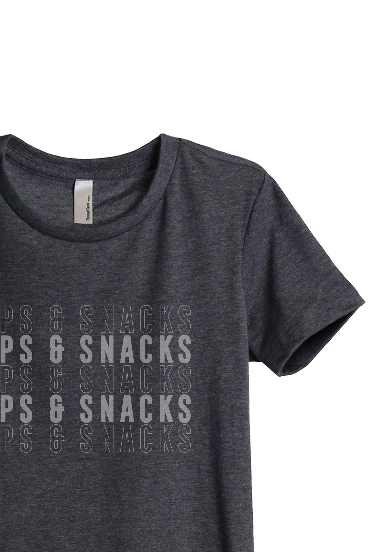 Thread Tank Naps and Snacks Women's Relaxed Fit Casual T-Shirt - Soft Comfortable Tee for Lounge, Sleepwear & Everyday Wear