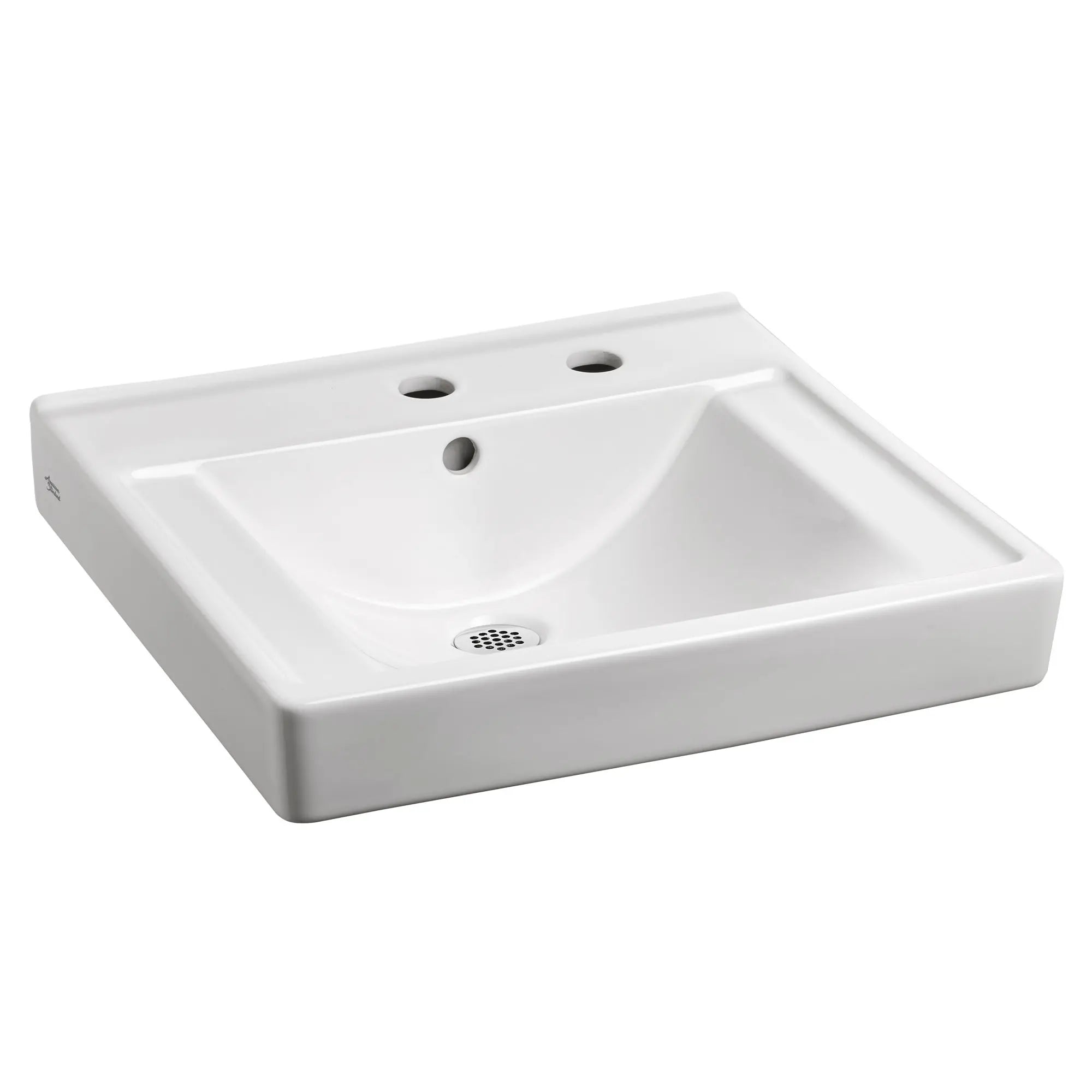Decorum® Wall Mount EverClean® Bathroom Sink with Center Drain Hole & Optional Right Side Hole - Perfect for Small Bathrooms, Powder Rooms, and Modern Vanity Installations