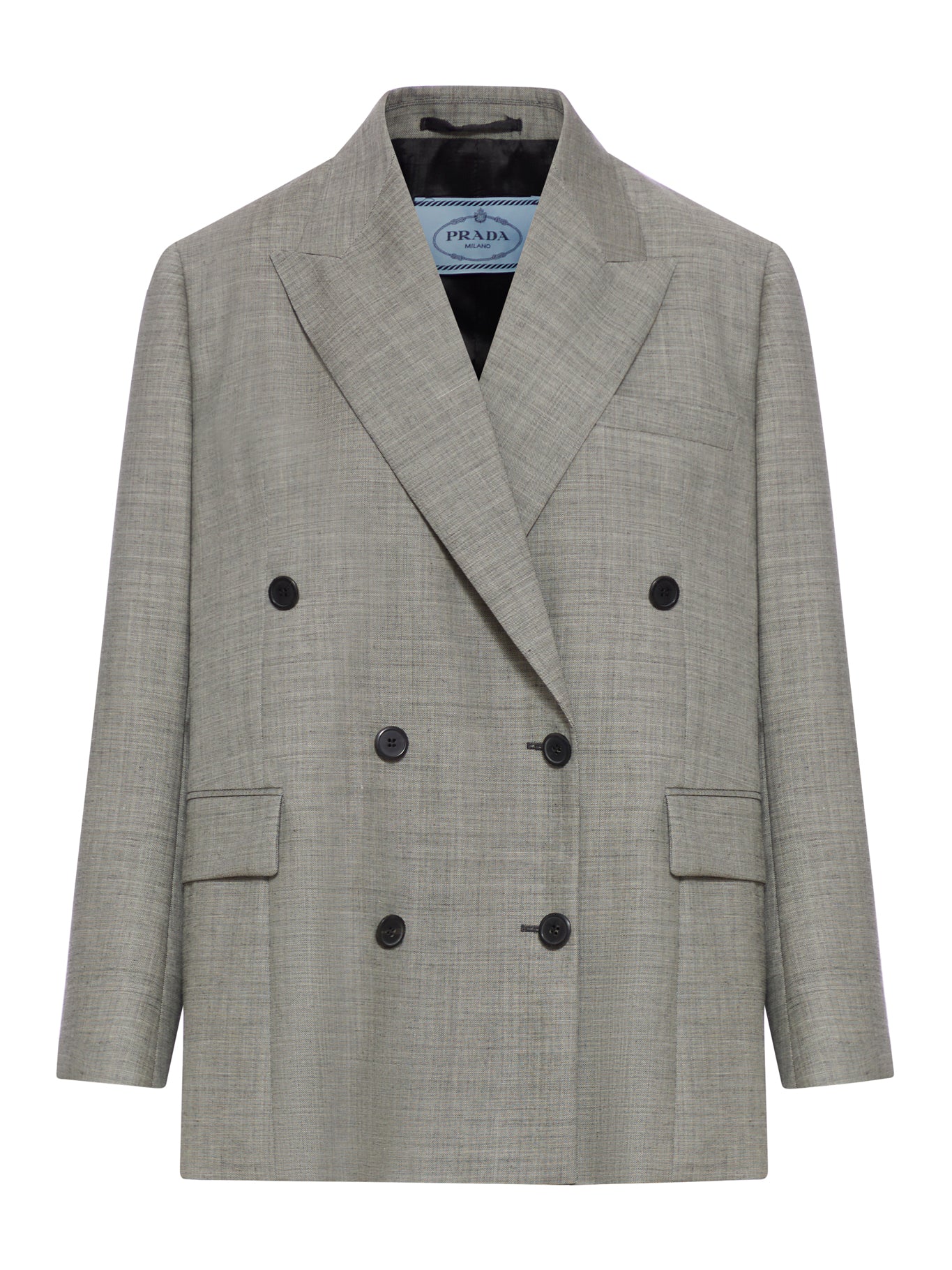 Double Breasted Grisaille Jacket for Women - Elegant Blazer Coat for Office, Business & Formal Events - Stylish Outerwear for Work & Professional Occasions