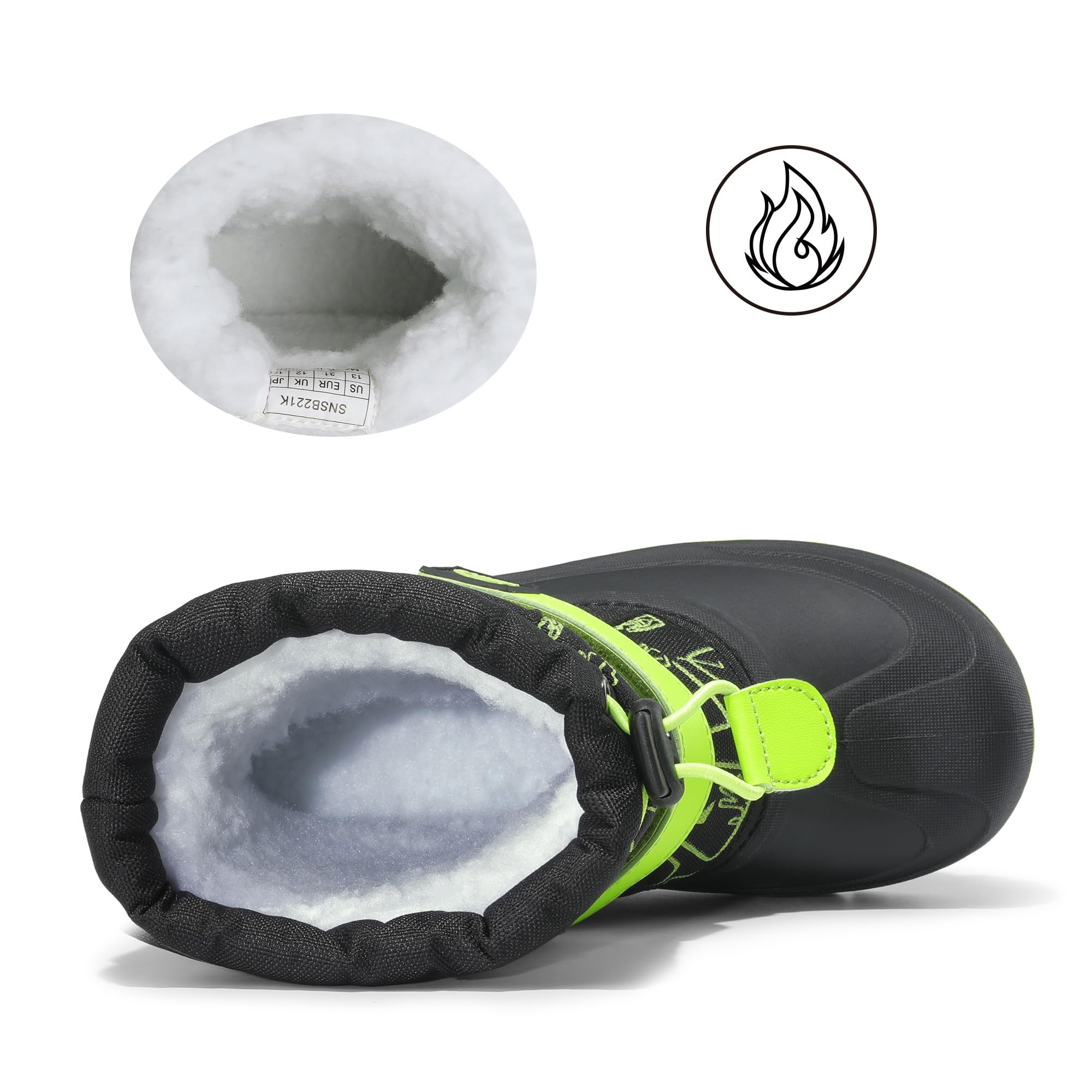 NORTIV 8 Kids Waterproof Snow Boots for Boys & Girls - Insulated Winter Booties for Cold Weather, Hiking & Outdoor Activities (Toddler & Youth Sizes) - Perfect for Snow Play, School & Winter Adventures