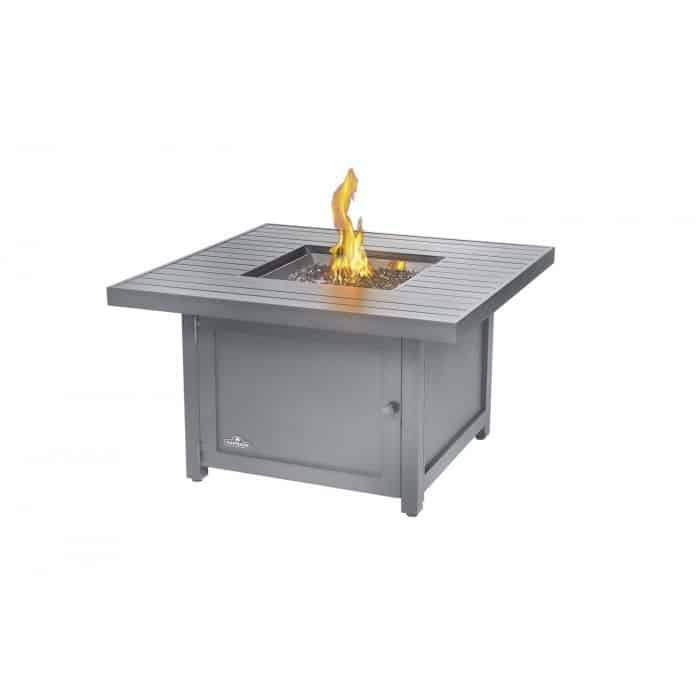 Napoleon Hamptons Square Patio Flame Fire Table - Outdoor Gas Fire Pit for Backyard, Deck, and Garden - Perfect for Entertaining and Relaxing