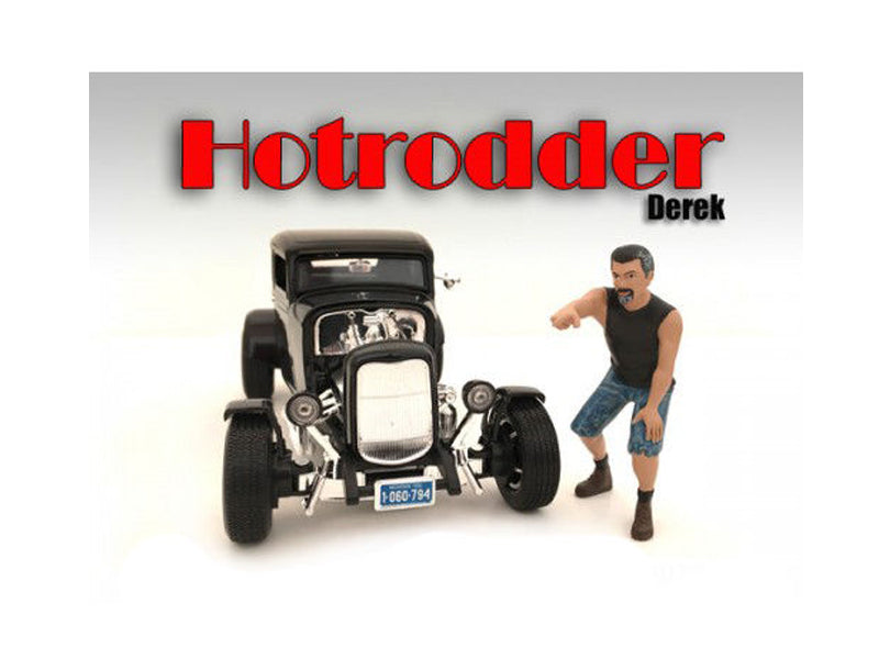 Hotrodders Derek Figure for 1:18 Scale Diecast Car Models by American Diorama - Perfect for Collectors and Custom Car Displays