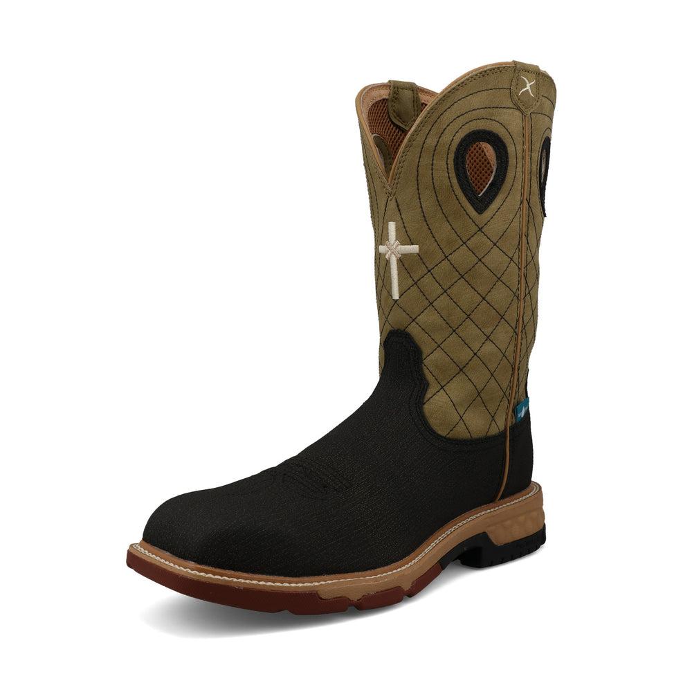 Men's 12 Western Work Boots - Durable Cowboy Boots for Ranch Work & Outdoor Activities | Perfect for Ranchers, Farmers & Country Style