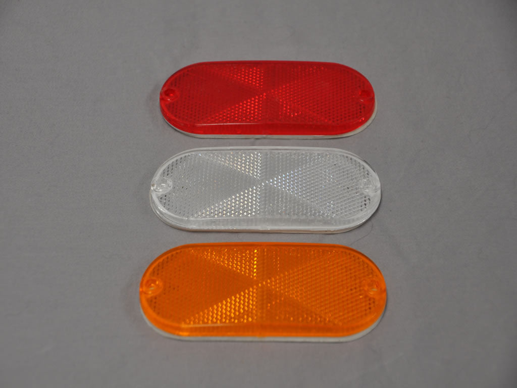 Amber Oval Reflector - High Visibility Safety Light for Vehicles, Bikes & Outdoor Gear - Perfect for Night Driving, Cycling & Emergency Signaling