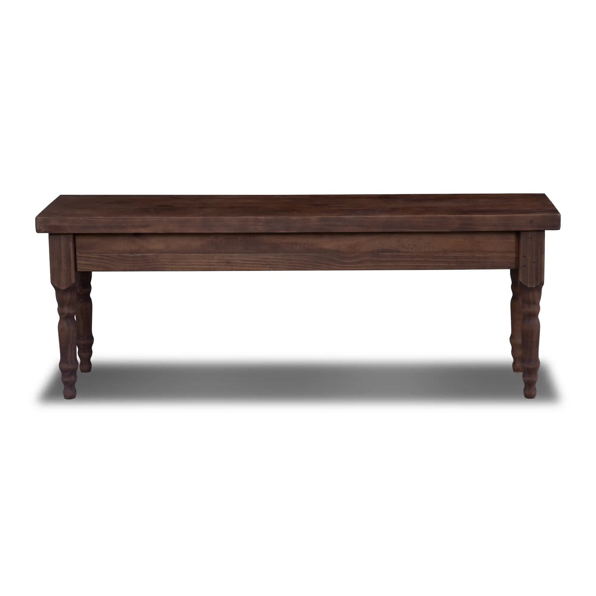 Valerie Solid Wood Bench - Rustic Entryway, Dining, or Bedroom Seating - Handcrafted Wooden Bench for Home Decor
