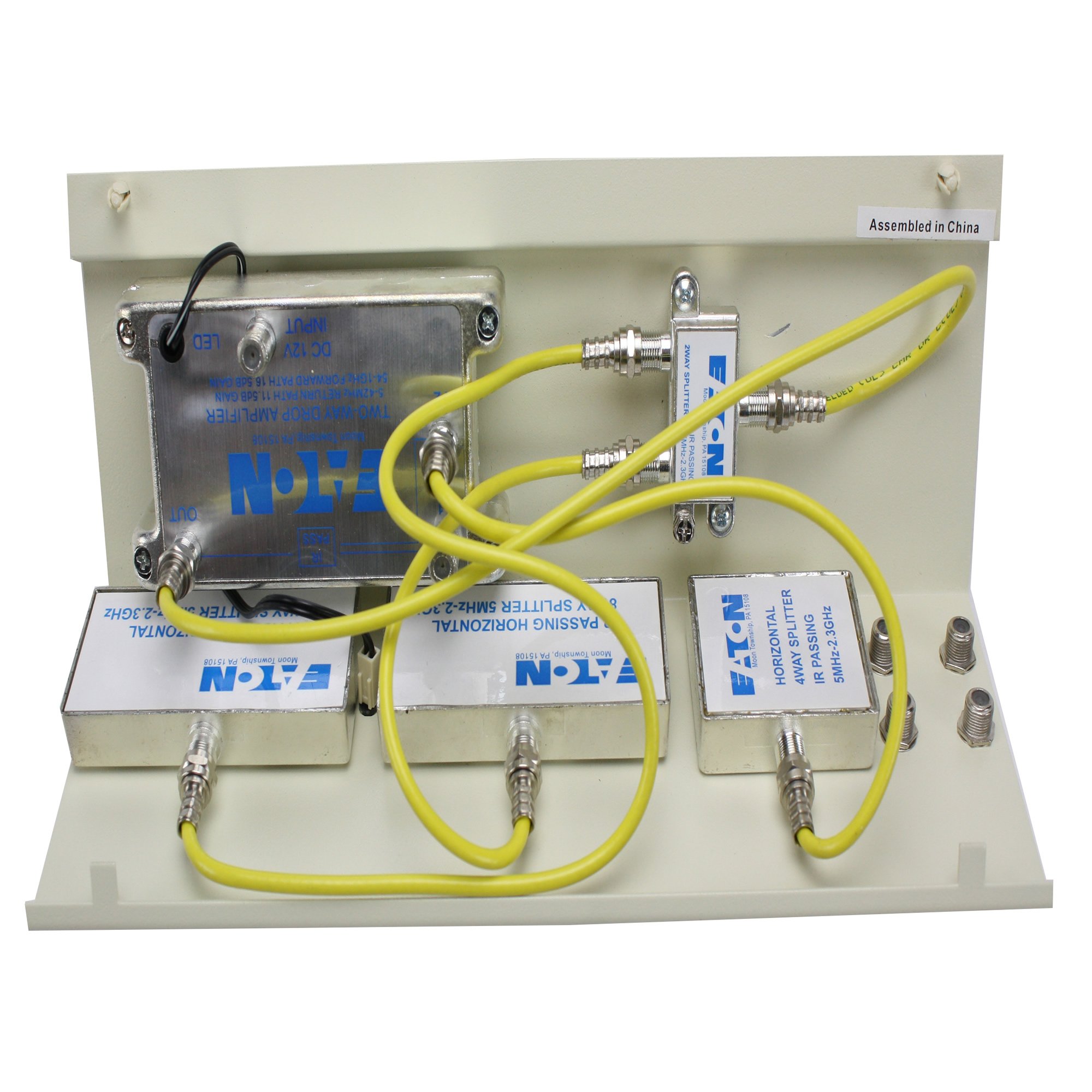 Eaton Cutler-Hammer ESWV51600A 5x16 Video Splitter Patch Panel - High-Quality Amplified Monitor Distribution for CCTV, Security Systems & Home Theater Setup