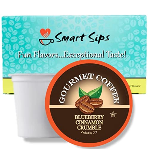 Blueberry Cinnamon Crumble Coffee Pods for Keurig K-Cup Brewers - 48 Count Single Serve Medium Roast Flavored Coffee - Perfect for Breakfast, Office & Home Brewing