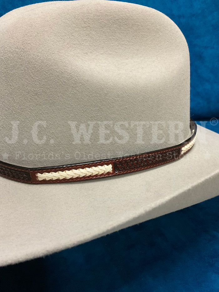 Fashionwest LC 29 BR Genuine Leather Hatband for Cowboy Hats - Premium Brown Western Accessory for Rodeo, Country Music Festivals & Outdoor Events