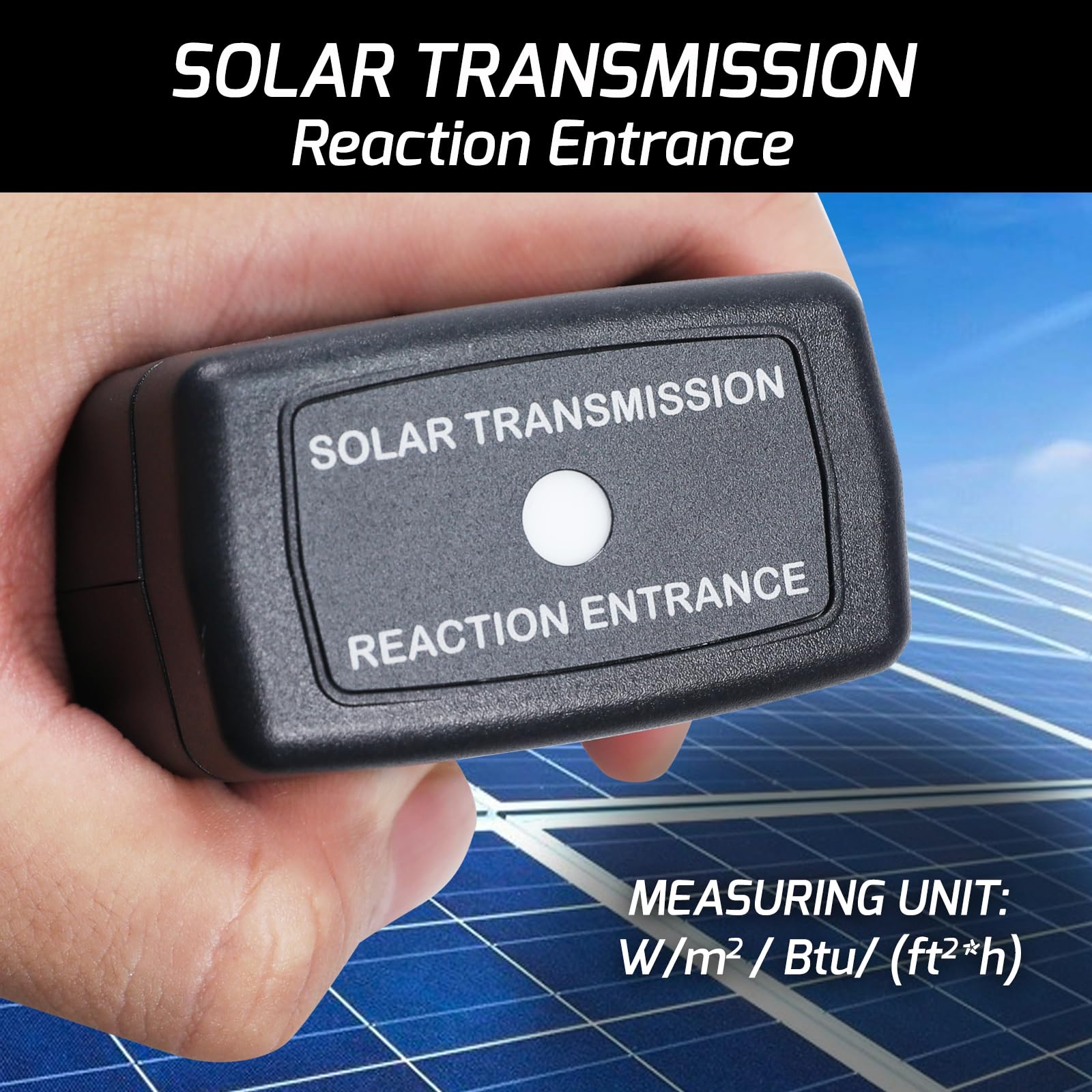 Digital Solar Power Meter - Handheld Portable BTU/W/m2 Tester for Solar Panel Efficiency, UV Index Measurement - Perfect for Home Solar Systems, Gardening, and Outdoor Activities
