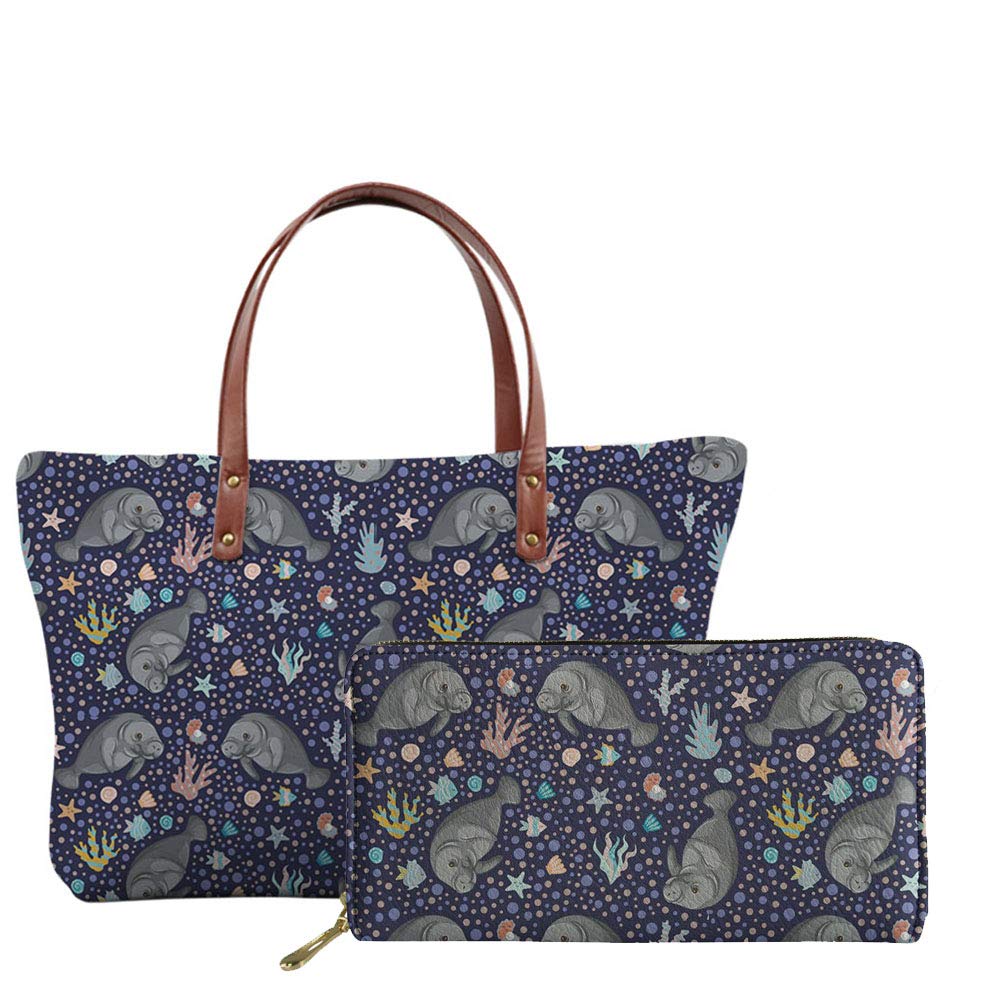 Coloranimal Cute Animal Print Women's Tote Bag - Large Crossbody Handbag with Top Handle, Long Purse Wallet for Work, Travel & Everyday Use - Perfect Gift Idea